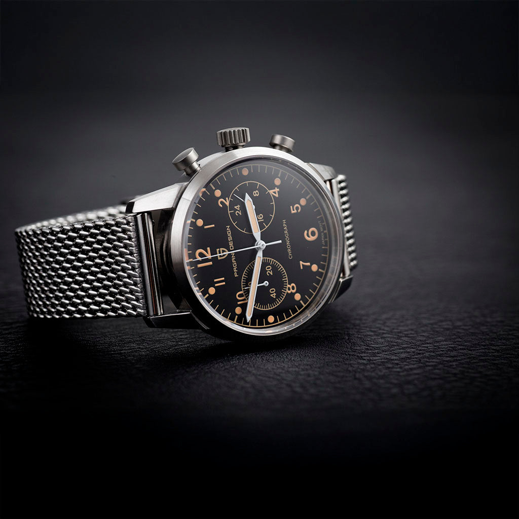 PGN Design Frankfurt Golden Black gold watch - product photo