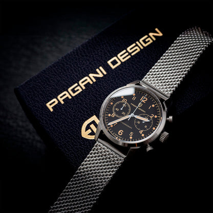 PGN Design Frankfurt Golden Black gold watch - product photo