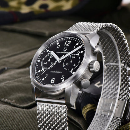 PGN Design Frankfurt Silver Black silver watch - product photo