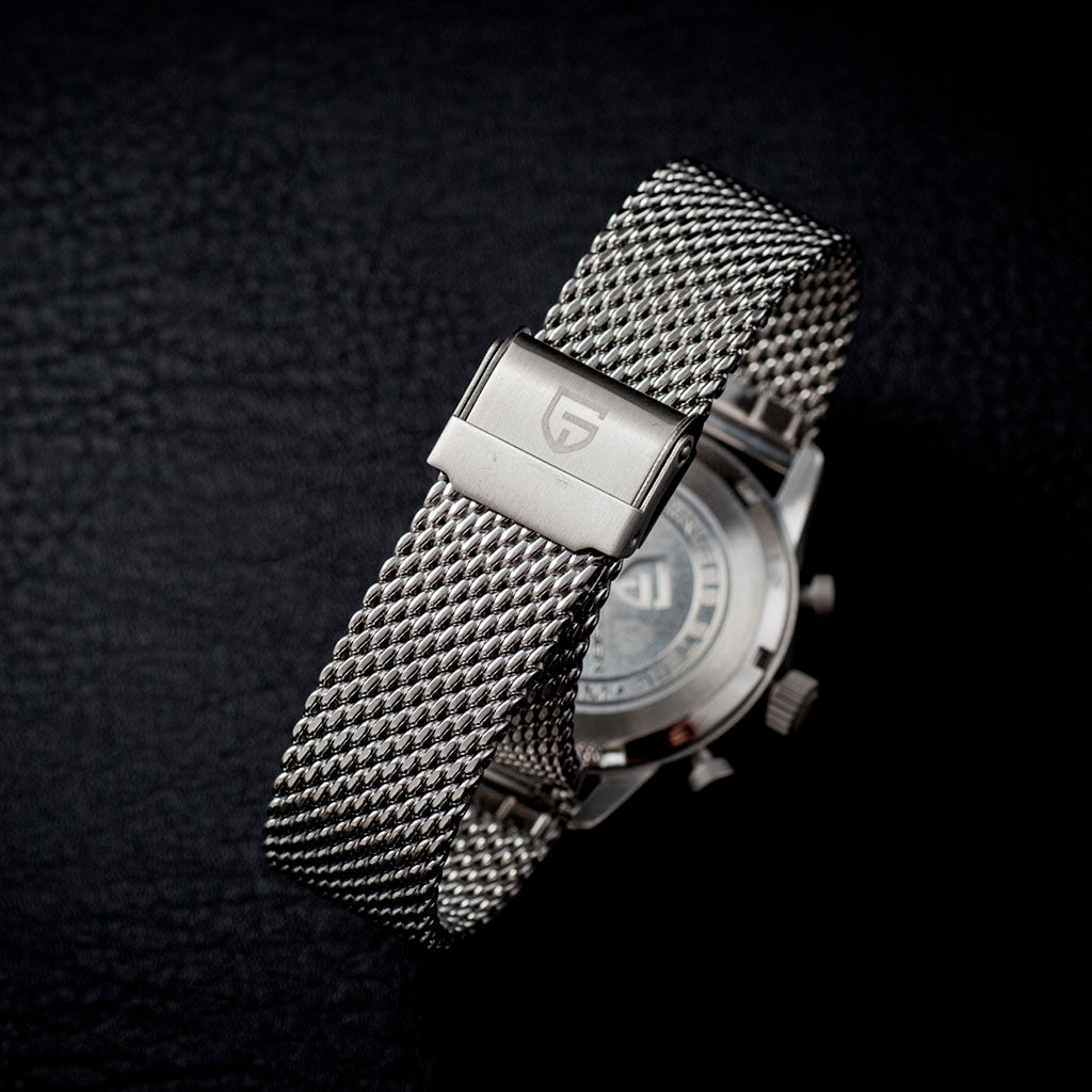 PGN Design Frankfurt Silver Black silver watch - product photo