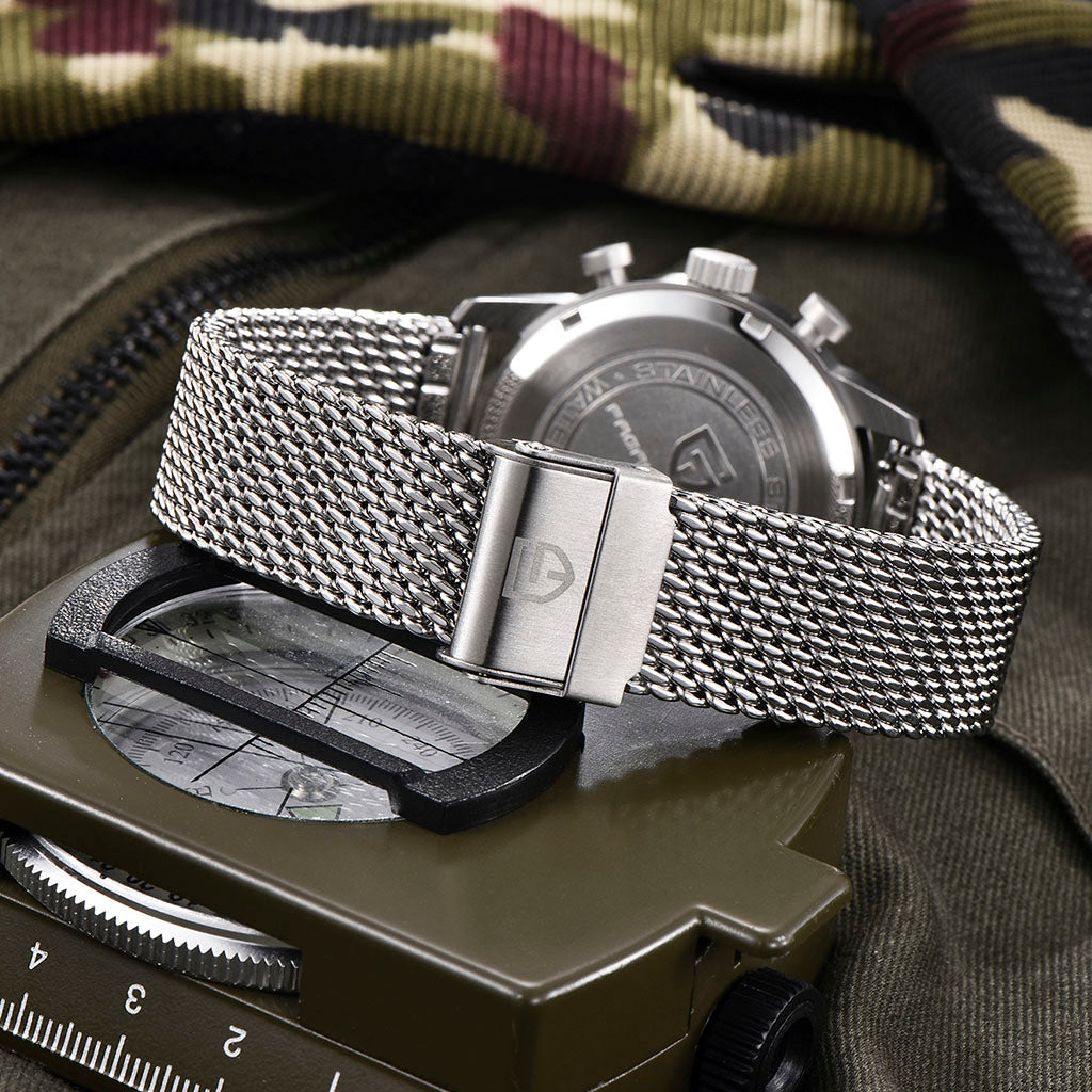 PGN Design Frankfurt Silver Black silver watch - product photo