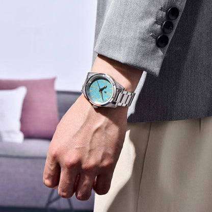 PGN Design Fusion Turquoise steel watch - product photo