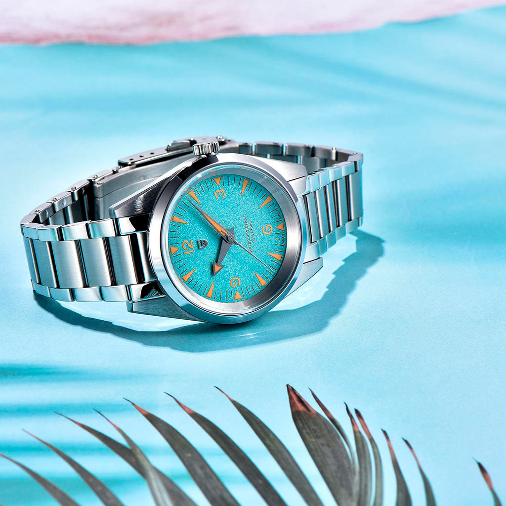 PGN Design Fusion Turquoise steel watch - product photo