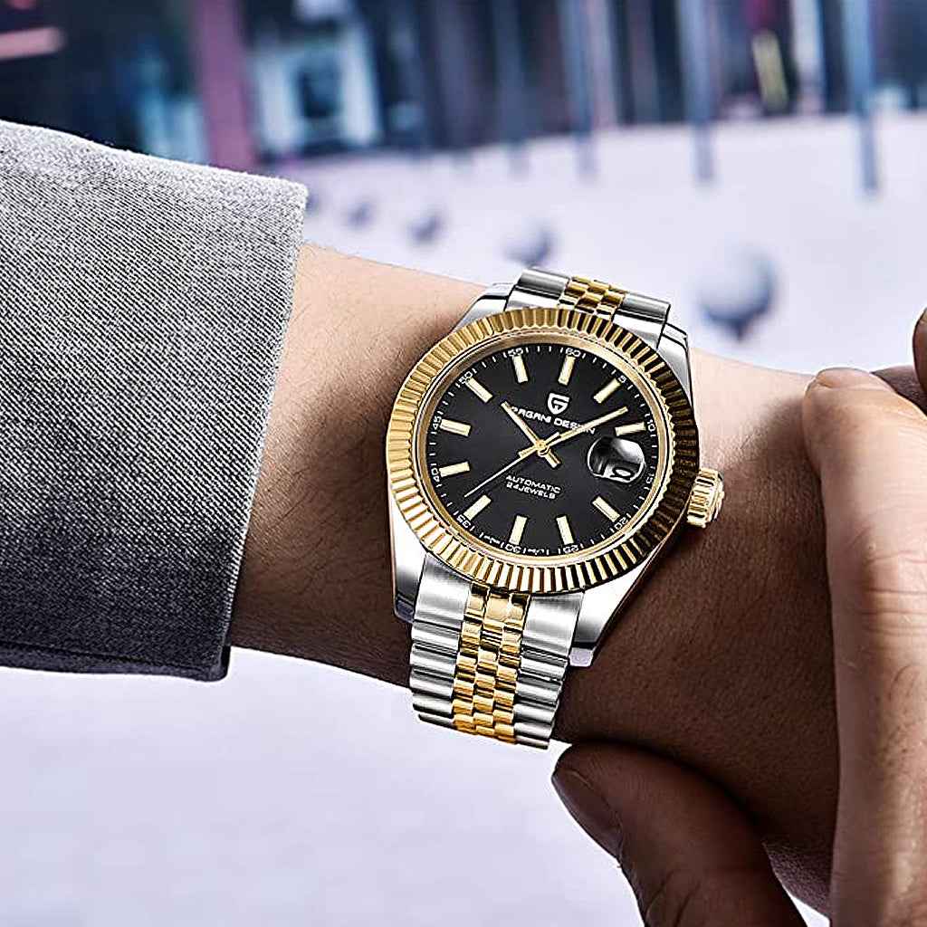 PGN Design Giovanni Gold Black gold watch - product photo