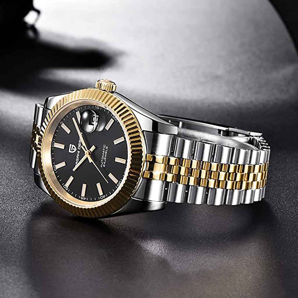 PGN Design Giovanni Gold Black gold watch - product photo