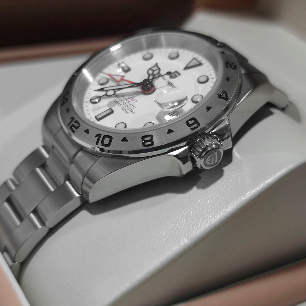 PGN Design Glide Silver White white watch - product photo