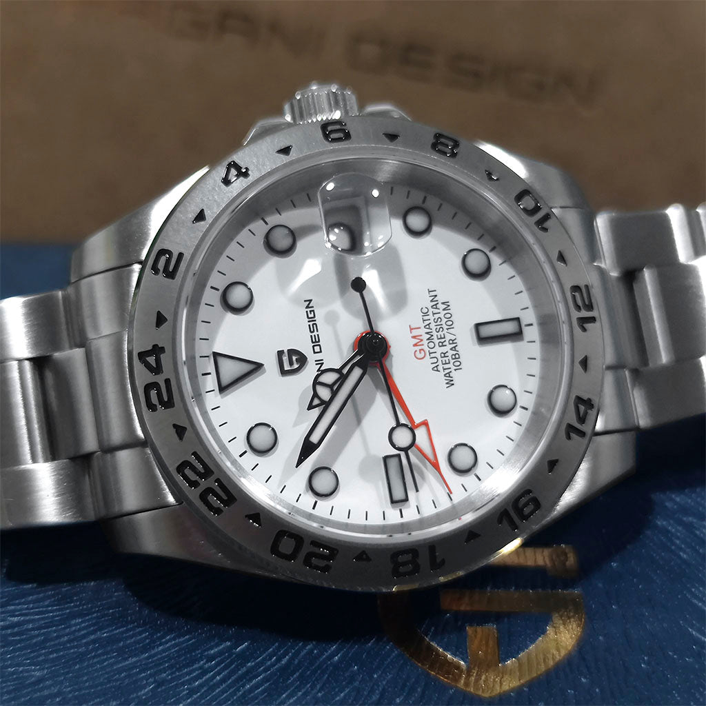 PGN Design Glide Silver White white watch - product photo