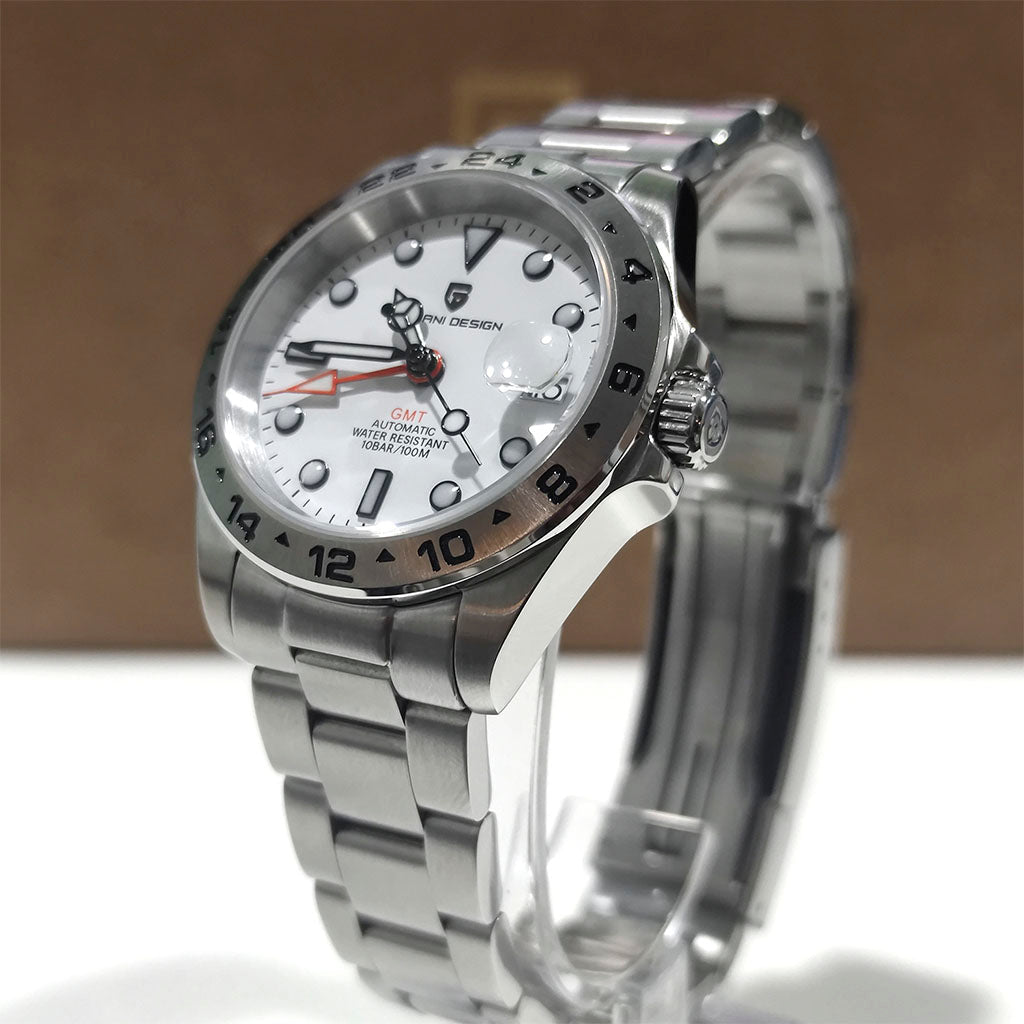 PGN Design Glide Silver White white watch - product photo