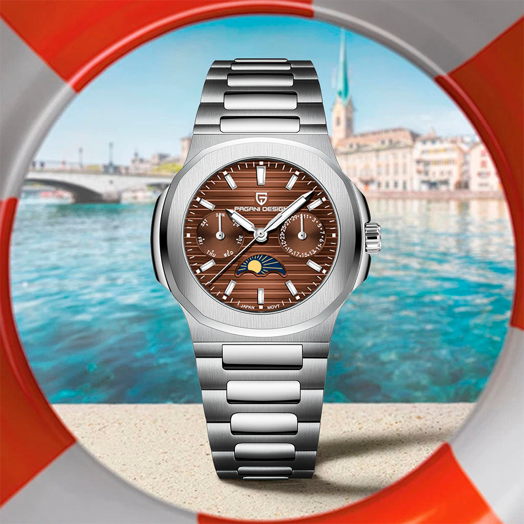 PGN Design Le mans Brown brown watch - product photo