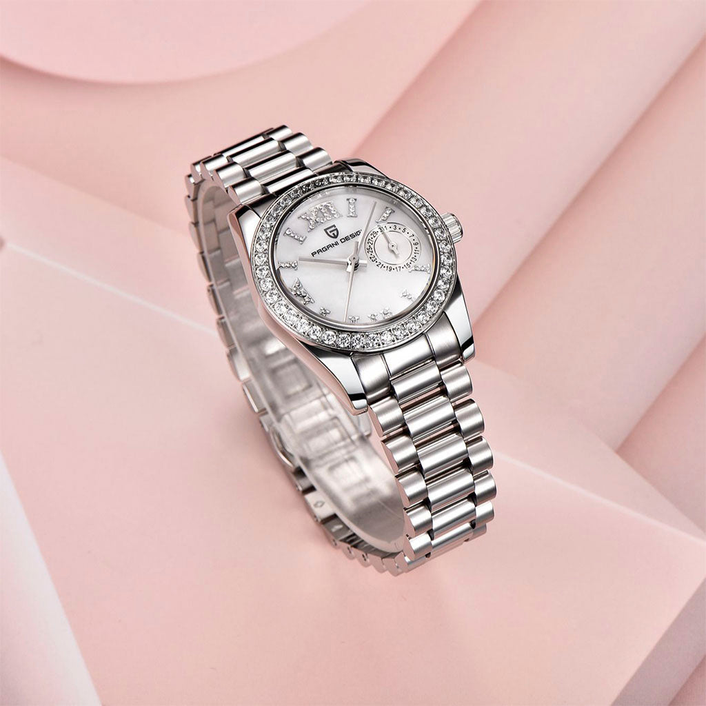 PGN Design Lily White white watch - product photo