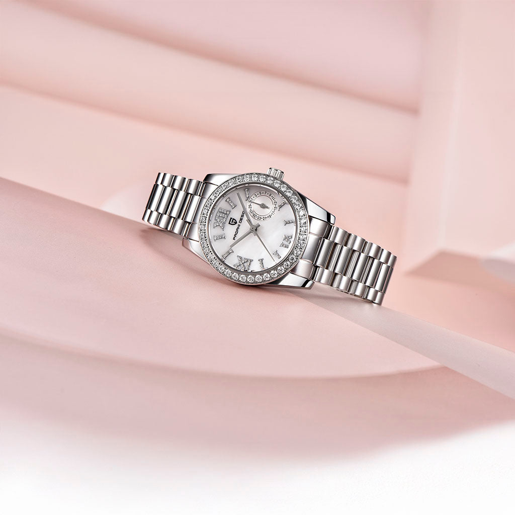 PGN Design Lily White white watch - product photo