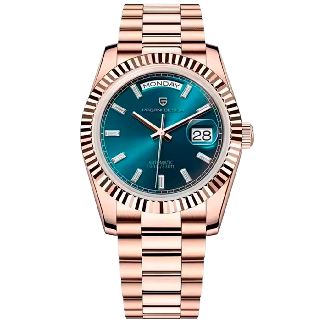PGN Design London Rose Blue rose gold watch - product photo