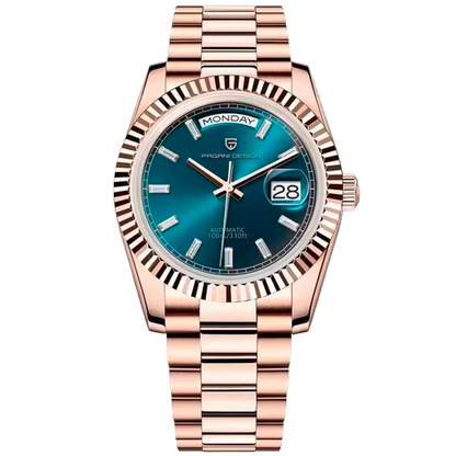 PGN Design London Rose Blue rose gold watch - product photo