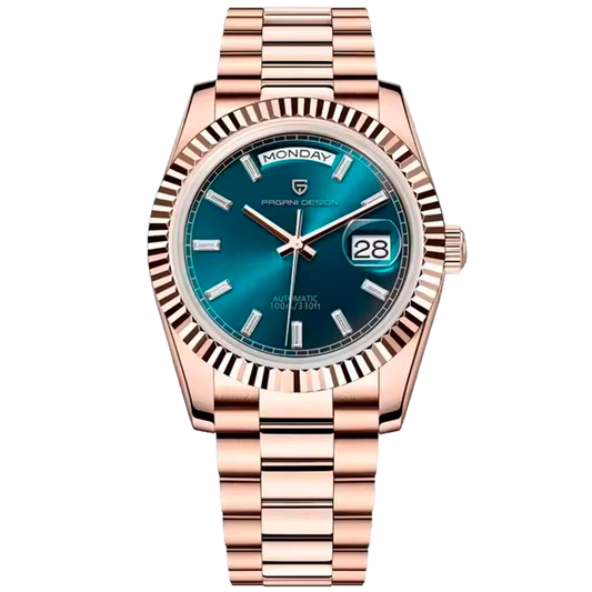 PGN Design London Rose Blue rose gold watch - product photo