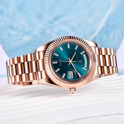 PGN Design London Rose Blue rose gold watch - product photo