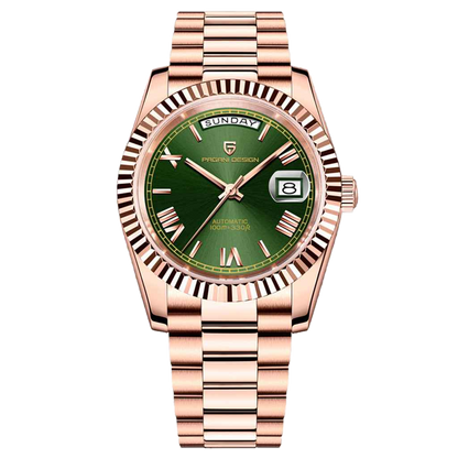 PGN Design London Rose Gold Green rose gold watch - product photo