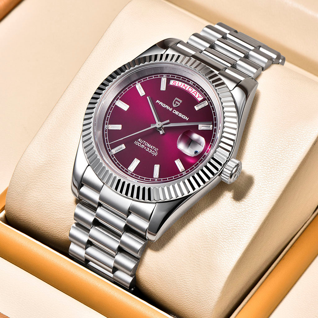 PGN Design London Silver Cherry Red red watch - product photo