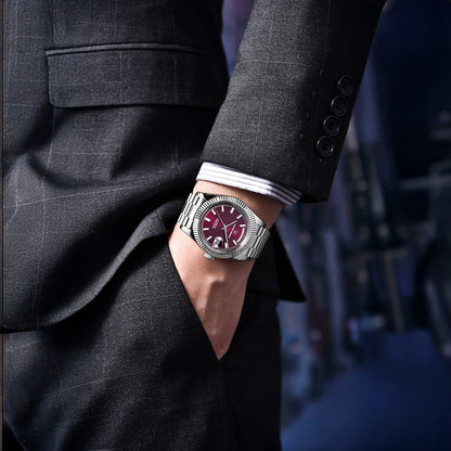PGN Design London Silver Cherry Red red watch - product photo