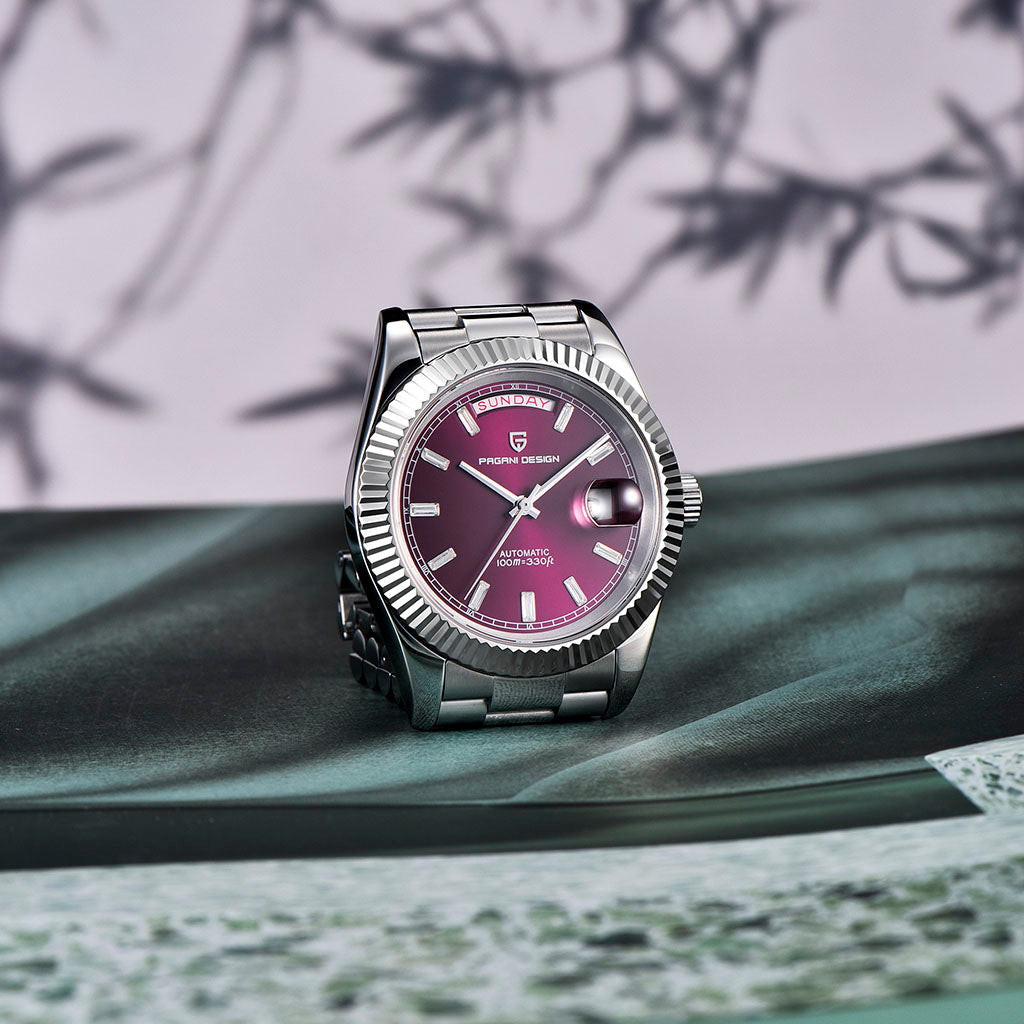 PGN Design London Silver Cherry Red red watch - product photo