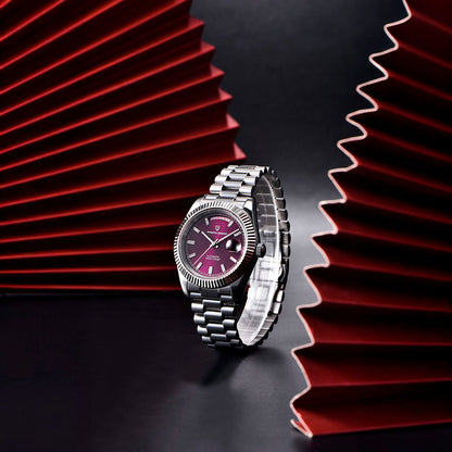 PGN Design London Silver Cherry Red red watch - product photo