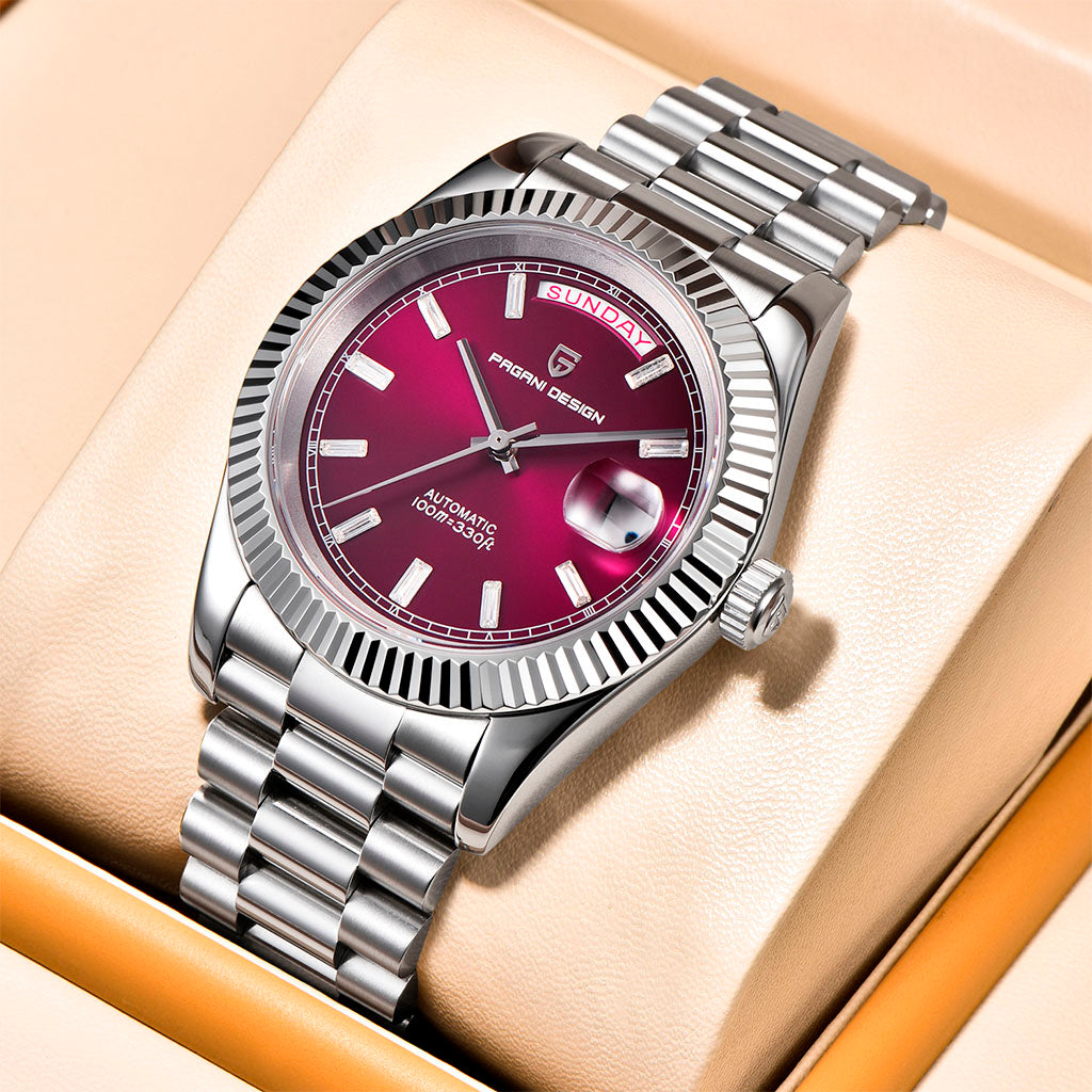 PGN Design London Silver Cherry Red red watch - product photo