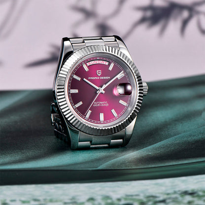 PGN Design London Silver Cherry Red red watch - product photo