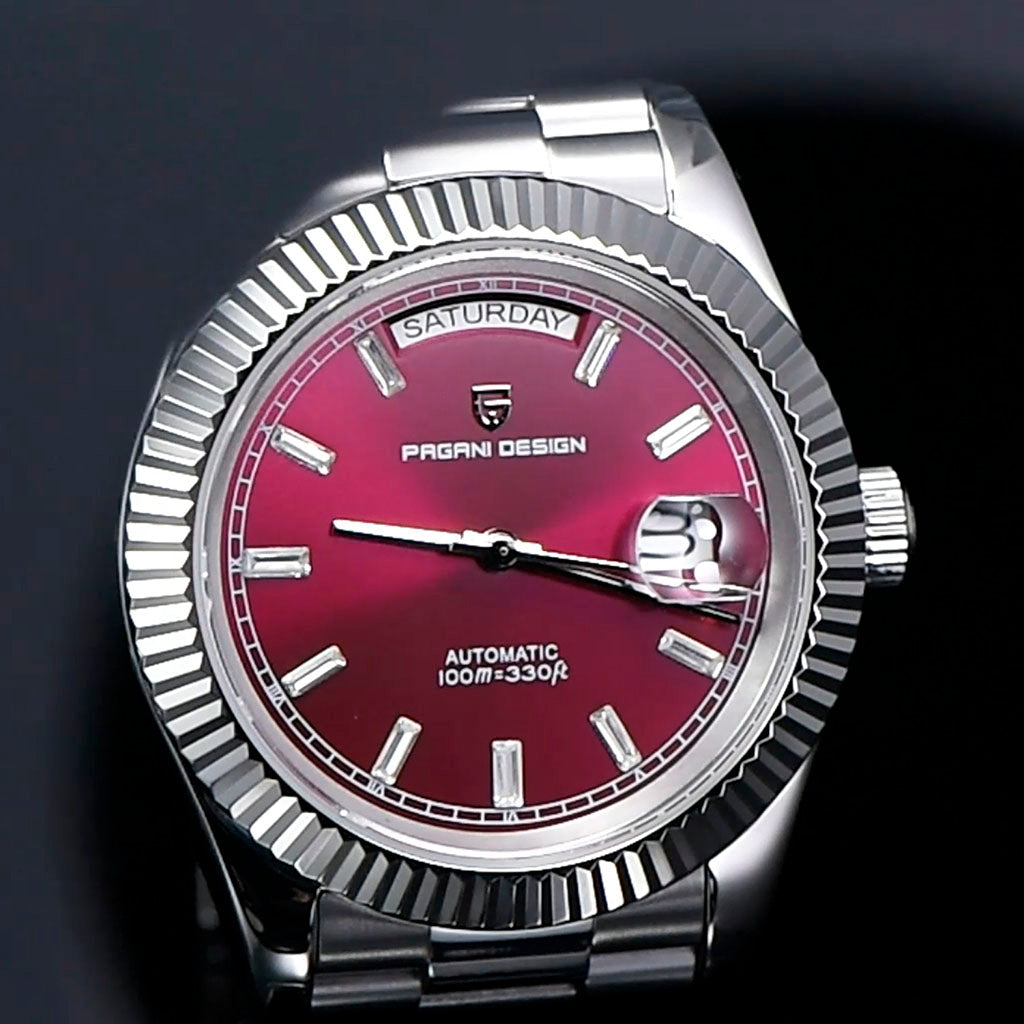 PGN Design London Silver Cherry Red red watch - product photo