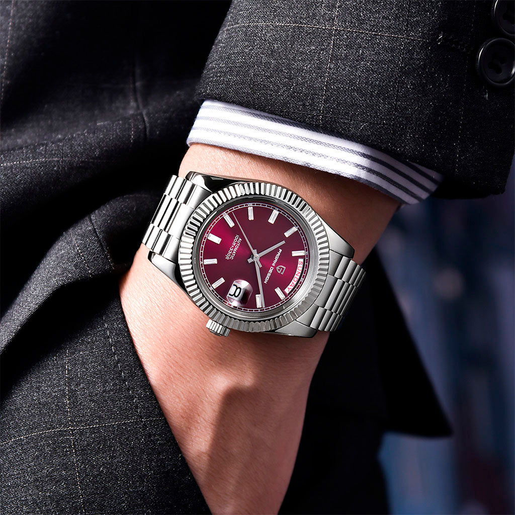PGN Design London Silver Cherry Red red watch - product photo