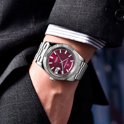 PGN Design London Silver Cherry Red red watch - product photo