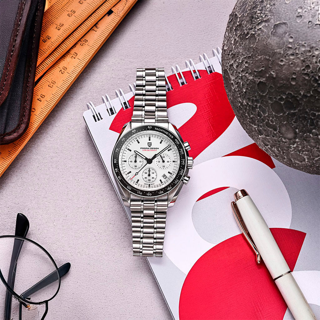 PGN Design Lorenzo Black and White white watch - product photo