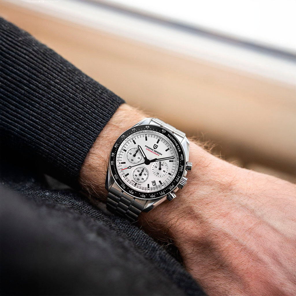 PGN Design Lorenzo Black and White white watch - product photo
