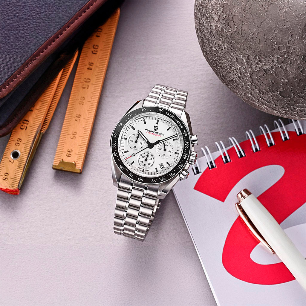 PGN Design Lorenzo Black and White white watch - product photo