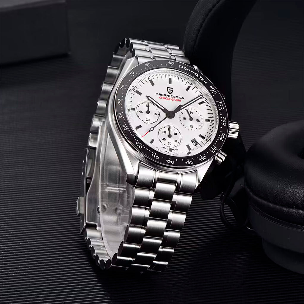 PGN Design Lorenzo Black and White white watch - product photo