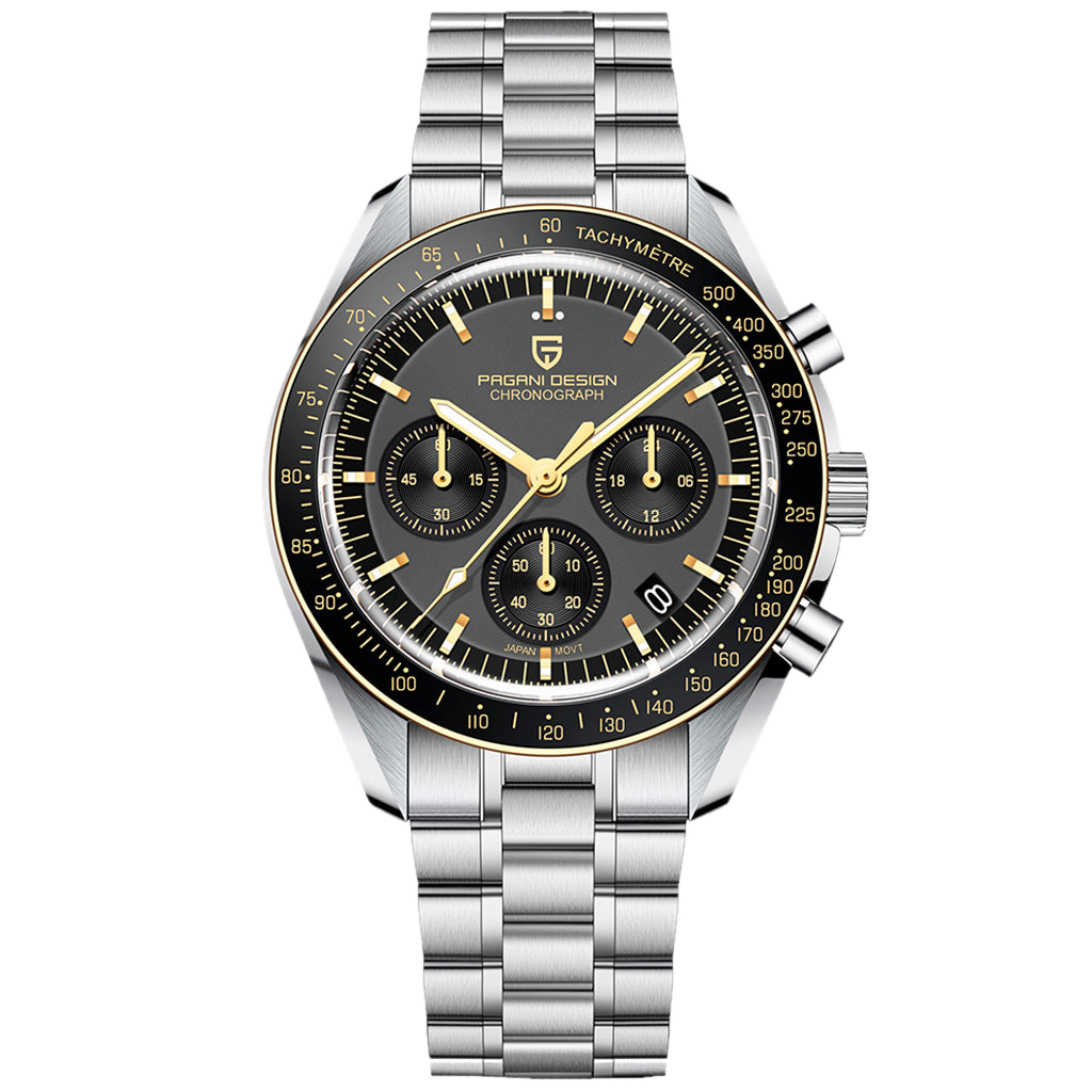 PGN Design Lorenzo Golden Black gold watch - product photo