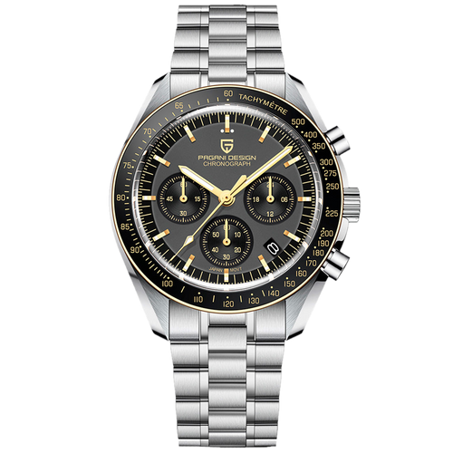 PGN Design Lorenzo Golden Black gold watch - product photo
