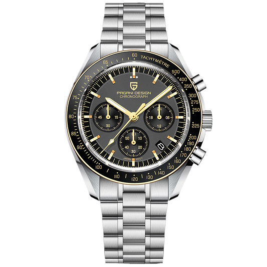 PGN Design Lorenzo Golden Black gold watch - product photo