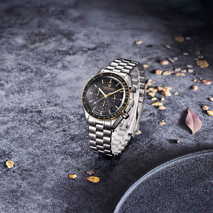 PGN Design Lorenzo Golden Black gold watch - product photo