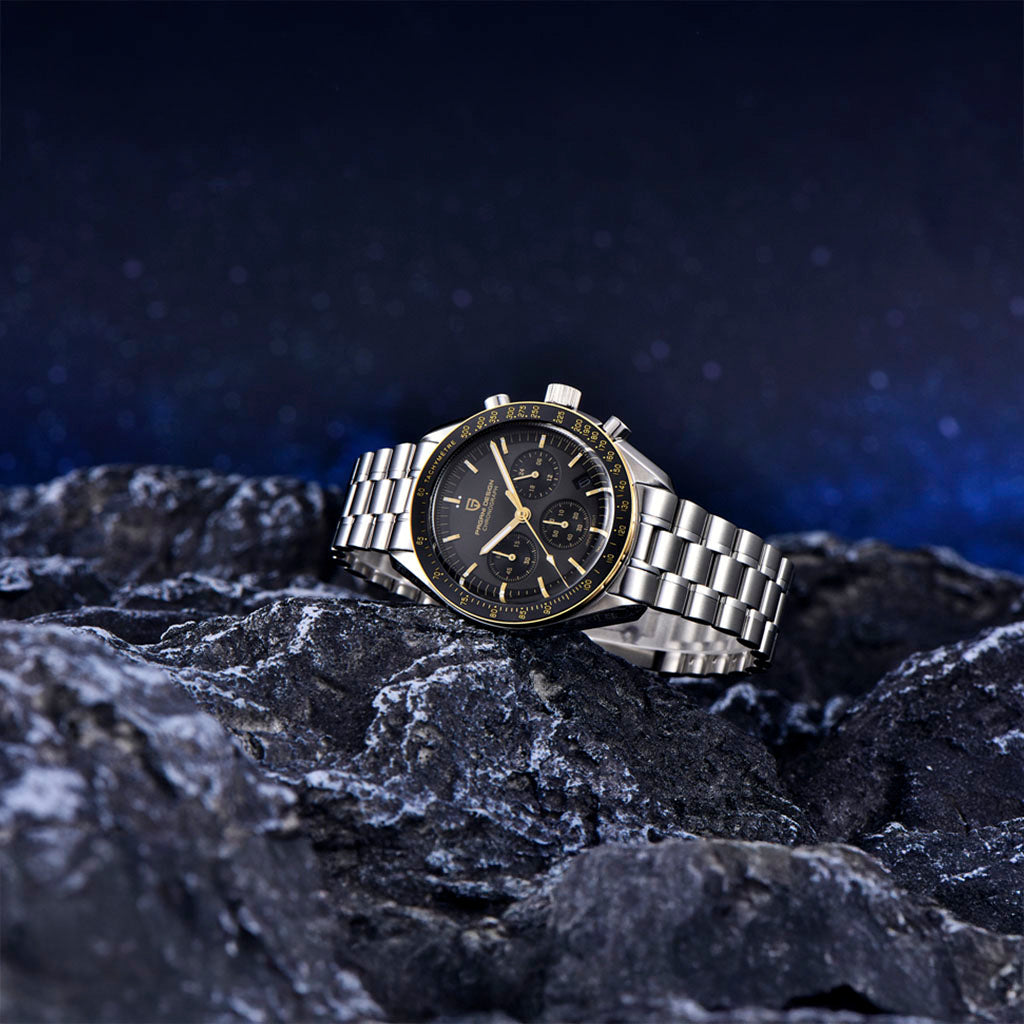 PGN Design Lorenzo Golden Black gold watch - product photo