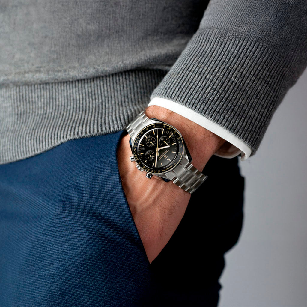 PGN Design Lorenzo Golden Black gold watch - product photo
