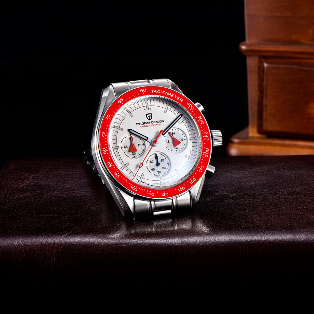 PGN Design Lorenzo Red Silver silver watch - product photo