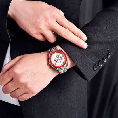PGN Design Lorenzo Red Silver silver watch - product photo