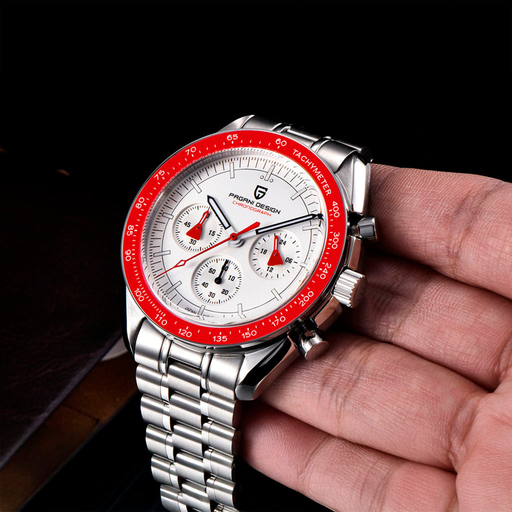 PGN Design Lorenzo Red Silver silver watch - product photo