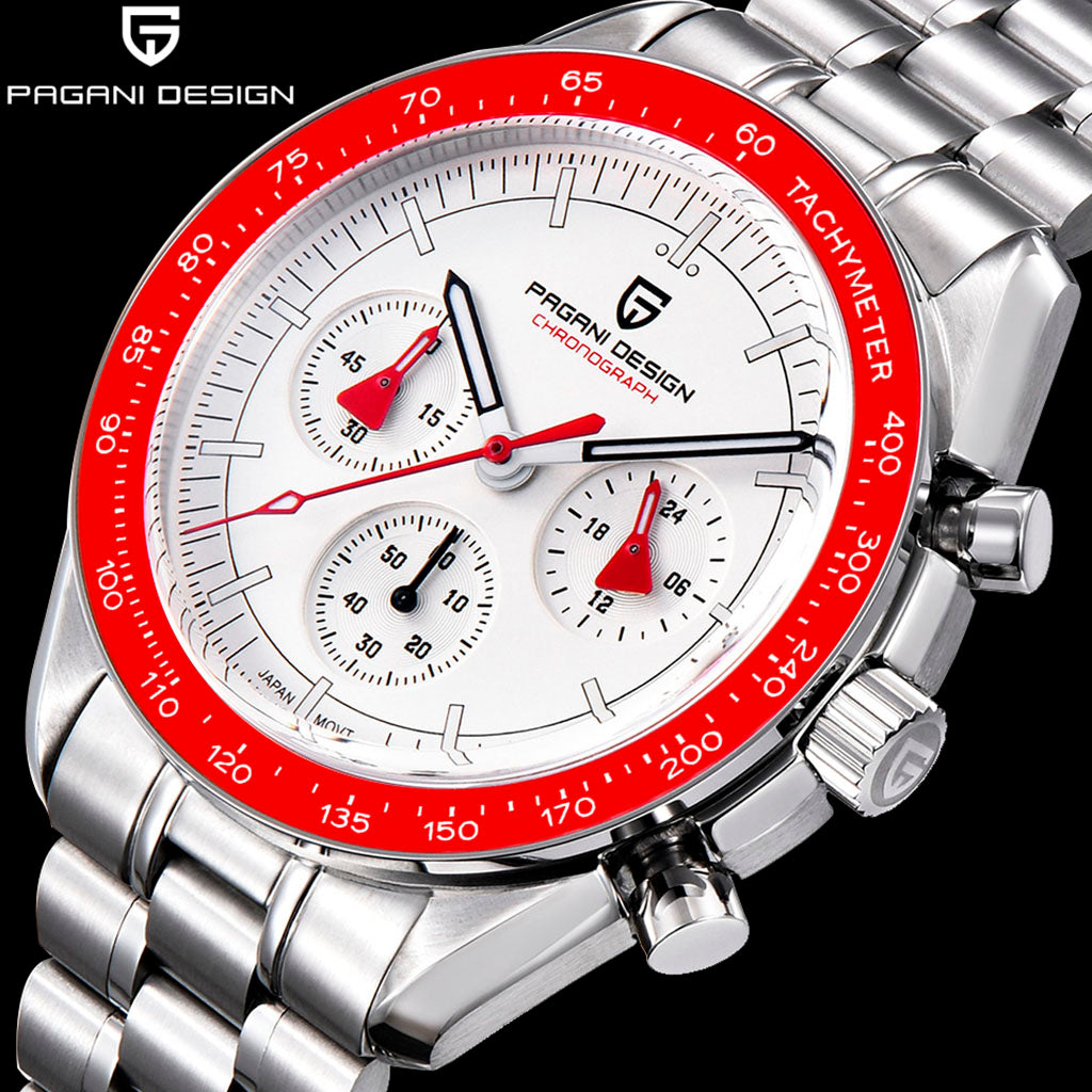 PGN Design Lorenzo Red Silver silver watch - product photo