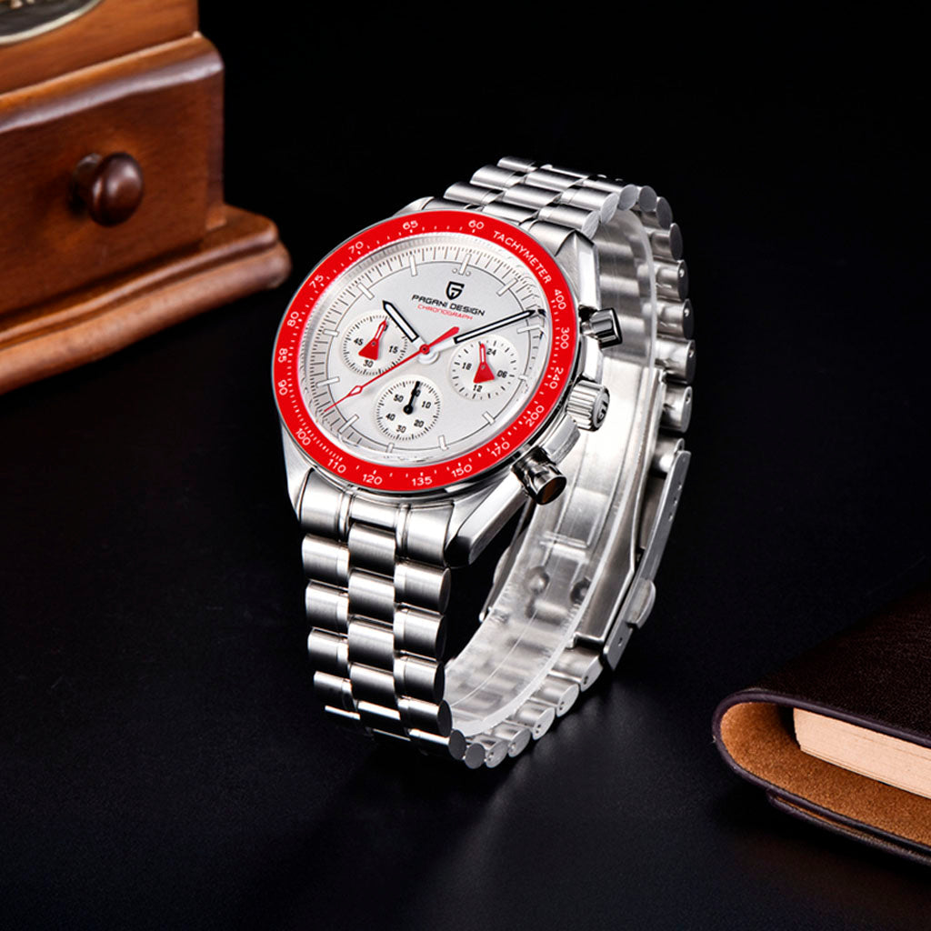 PGN Design Lorenzo Red Silver silver watch - product photo