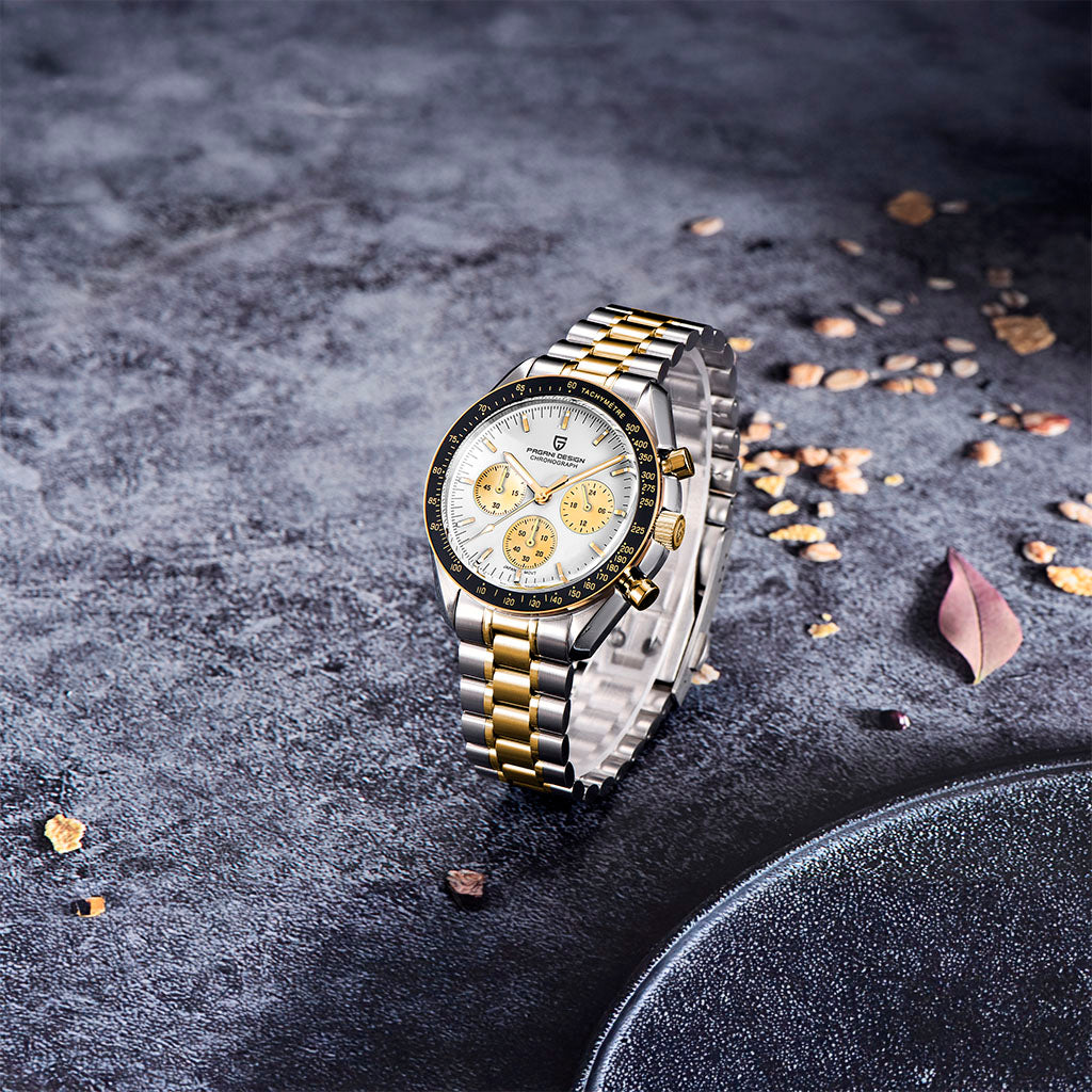 PGN Design Lorenzo White and Gold gold watch - product photo