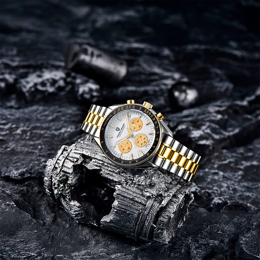 PGN Design Lorenzo White and Gold gold watch - product photo