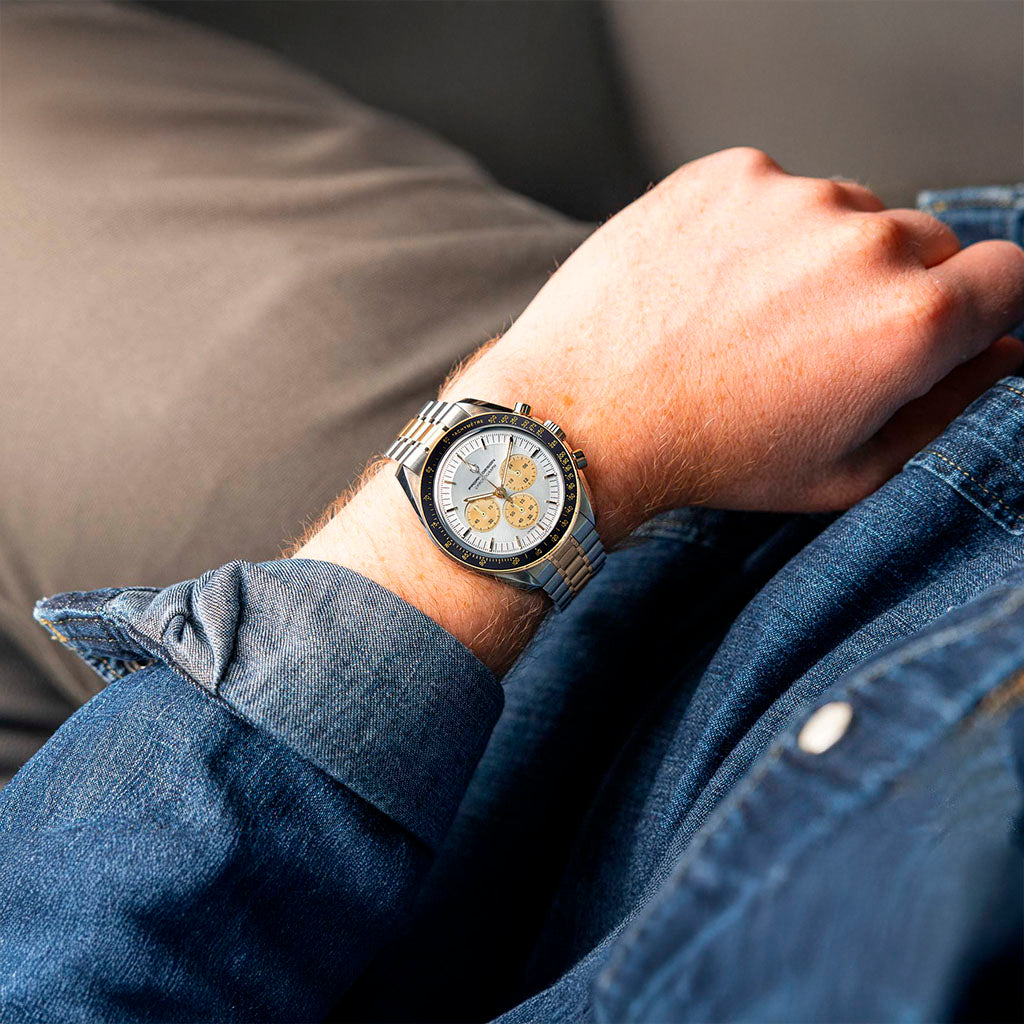 PGN Design Lorenzo White and Gold gold watch - product photo