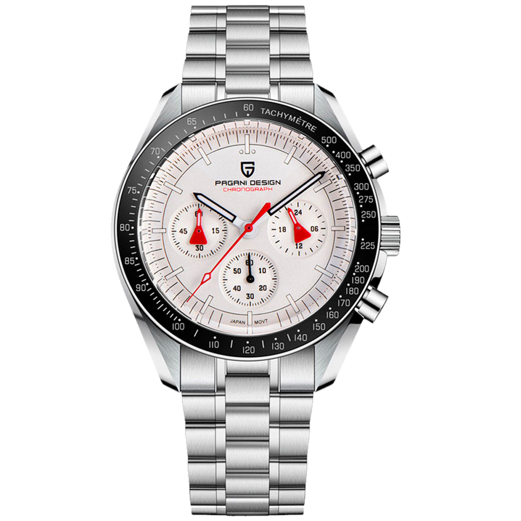 PGN Design Lorenzo White Silver white watch - product photo