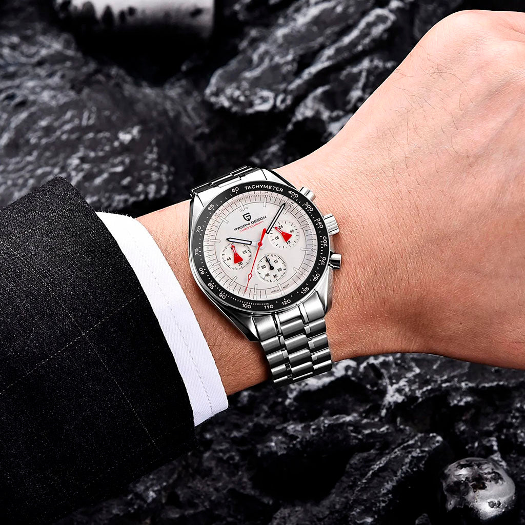 PGN Design Lorenzo White Silver white watch - product photo