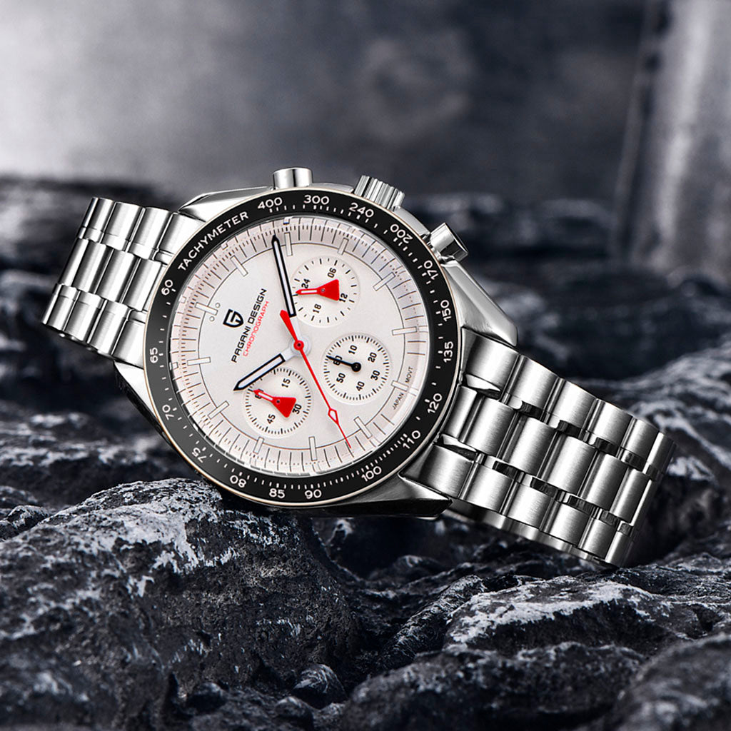 PGN Design Lorenzo White Silver white watch - product photo